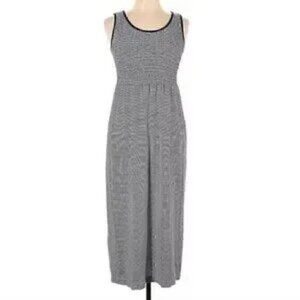 LARK + GREY Navy/White Striped Tank Sun Dress L/XL Casual Resort Summer Beach